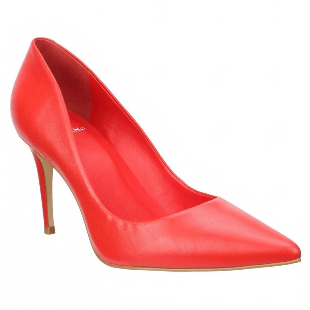 NEW CARRANO women's beatriz classic leather pump heels in red